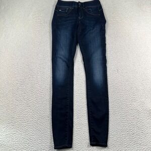 G-Star Raw‎ Lynn Mid Skinny Jeans Women's 27x34 *25x33 Dark Wash Blue Denim